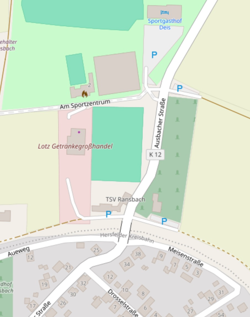 Anfahrtskarte zum Feuerwehrhaus Ransbach am Sportzentrum 2