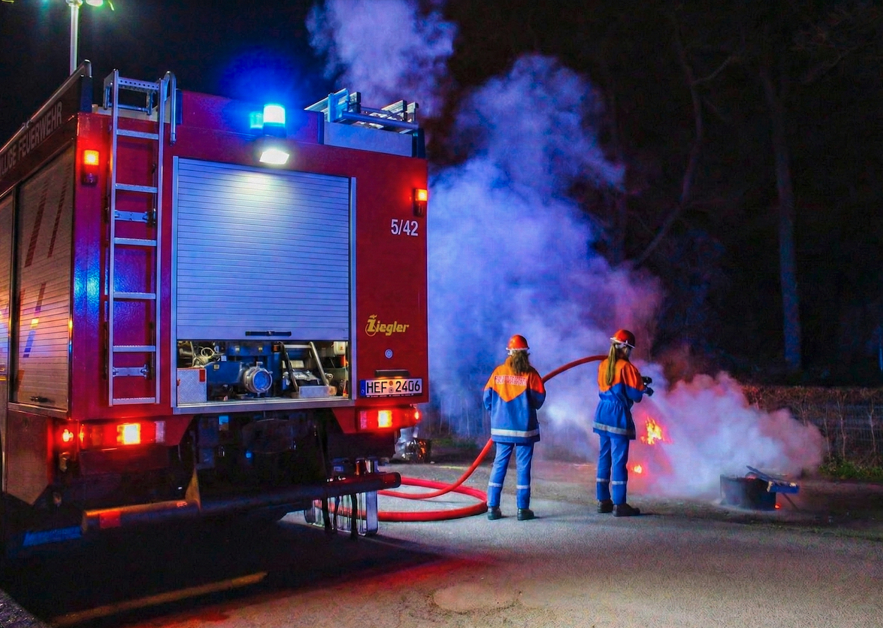 Jugendfeuerwehr bei Trainingsübung