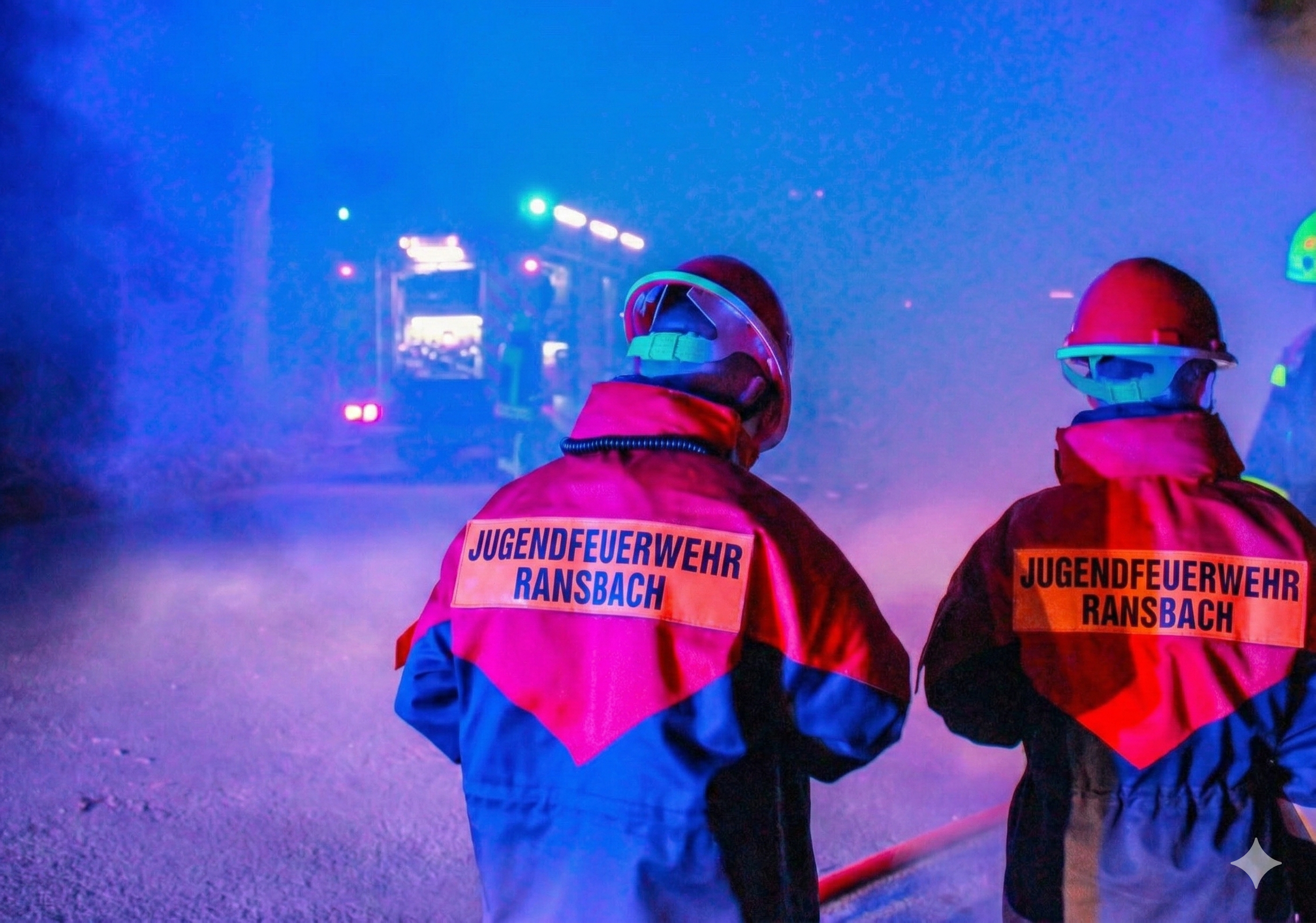 Jugendfeuerwehr bei praktischer Ausbildung
